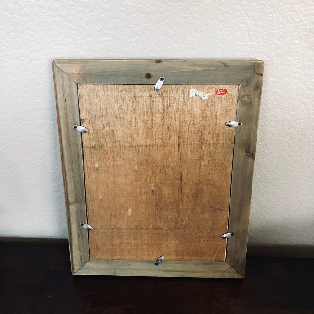 Solid Wood Rustic Portrait Picture Frame 8x10 - Picture 2 of 2